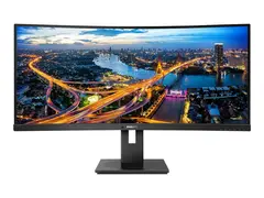 Philips 345B1C - LED-skjerm - kurvet - 34&quot; 3440 x 1440 WQHD @ 100 Hz - VA - 300 cd/m&#178; - 3000:1 - 5 ms - 2xHDMI, DisplayPort - h&#248;yttalere - svart tekstur