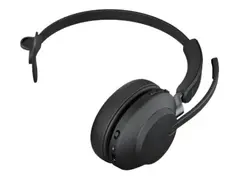 Jabra Evolve2 65 UC Mono - Hodesett on-ear - konvertibel - Bluetooth - trådløs - USB-C - lydisolerende - svart