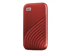 WD My Passport SSD WDBAGF0010BRD - SSD - kryptert 1 TB - ekstern (b&#230;rbar) - USB 3.2 Gen 2 (USB-C kontakt) - 256-bit AES - r&#248;d