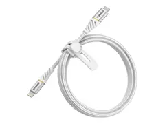 OtterBox Premium - Lightning-kabel Lightning hann til 24 pin USB-C hann - 1 m - skyhvit - USB Power Delivery (60W)