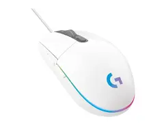 Logitech Gaming Mouse G203 LIGHTSYNC - Mus optisk - 6 knapper - kablet - USB - hvit