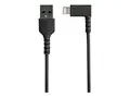 STARTECH.COM 2m / 6.6ft Angled Lightning to USB Cable - Heavy Duty MFI