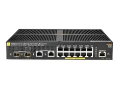 HPE Aruba 2930F 12G PoE+ 2G/2SFP+ Switch - L3 - Styrt - 12 x 10/100/1000 (PoE+) + 2 x 1 Gigabit / 10 Gigabit SFP+ (opplink) + 2 x 10/100/1000 - rackmonterbar - PoE+ (139 W)