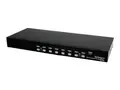 StarTech.com 8 Port 1U Rackmount DVI USB KVM Switch USB DVI KVM Switch - DVI KVM Switch - USB KVM Switch (SV831DVIU) - KVM-svitsj - 8 porter - rackmonterbar