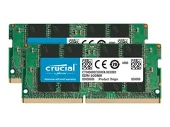 Crucial - DDR4 - sett - 64 GB: 2 x 32 GB SO DIMM 260-pin - 3200 MHz / PC4-25600 - ikke-bufret