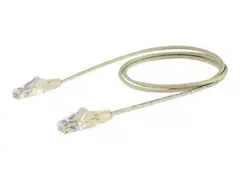 STARTECH.COM 0.5 m CAT6 Cable - Slim CAT6 Patch Cord - Grey - Snagless RJ45 C