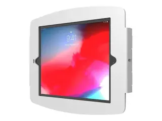 Compulocks iPad 10.2" Space Enclosure Wall Mount Innhegning - for nettbrett - låsbar - høyverdig aluminium - hvit - skjermstørrelse: 10.2" - monteringsgrensesnitt: 100 x 100 mm - veggmonterbar - for Apple 10.2-inch iPad (7. generasjon, 8. generasjon, 9. generasjon)