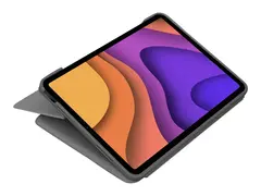 Logitech Folio Touch - Tastatur og folioveske med styrepute - bakbelysning - Apple Smart connector - QWERTY - Pan Nordic - Oxford-gr&#229; - for Apple 10.9-inch iPad Air (4. generasjon, 5. generasjon)