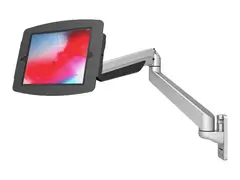 Compulocks iPad 10.2" Space Enclosure Articulating Arm Mount Monteringssett (leddarm, hus) - justerbar arm - for nettbrett - låsbar - høyverdig aluminium - svart - skjermstørrelse: 10.2" - for Apple 10.2-inch iPad (7. generasjon, 8. generasjon, 9. generasjon)
