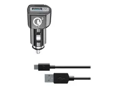Cellular Line - Bilstrømadapter 18 watt - QC 3.0 (USB) - svart