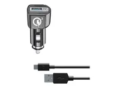 Cellular Line - Bilstr&#248;madapter - 18 watt QC 3.0 (USB) - svart