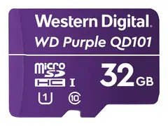 WD Purple SC QD101 WDD032G1P0C - Flashminnekort 32 GB - UHS-I U1 / Class10 - microSDHC - purpur