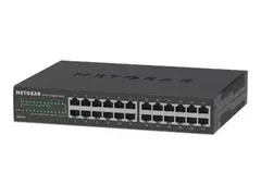 NETGEAR GS324v2 - Switch - ikke-styrt - 24 x 10/100/1000 veggmonterbar, stasjon&#230;r, rackmonterbar