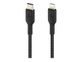Belkin BOOST CHARGE - Lightning-kabel 24 pin USB-C hann til Lightning hann - 2 m - svart - USB Power Delivery (18 W)