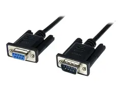 StarTech.com 1m Black DB9 RS232 Serial Null Modem Cable F/M DB9 Male to Female - 9 pin Null Modem Cable - 1x DB9 (M), 1x DB9 (F), Black - null modem-kabel - DB-9 til DB-9 - 1 m