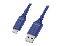 OtterBox Standard - USB-kabel - 24 pin USB-C (hann) til USB (hann) USB 2.0 - 3 A - 1 m - koboltblå