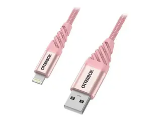 OtterBox Premium - Lightning-kabel USB hann til Lightning hann - 1 m - sprudlende rosa