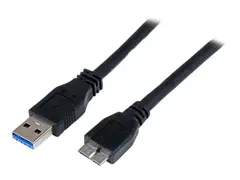 StarTech.com 1m 3 ft Certified SuperSpeed USB 3.0 A to Micro B Cable Cord USB 3 Micro B Cable - 1x USB A (M), 1x USB Micro B (M) - Black (USB3CAUB1M) - USB-kabel - Micro-USB Type B til USB-type A - 1 m
