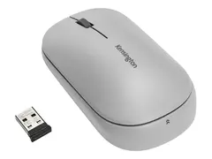 Kensington SureTrack - Mus - optisk 4 knapper - trådløs - 2.4 GHz, Bluetooth 3.0, Bluetooth 5.0 LE - USB trådløs mottaker - grå