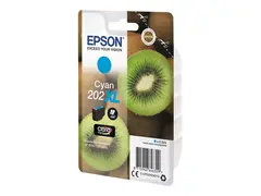 Epson 202XL - 8.5 ml - XL - cyan original - blære med RF/lyd-alarm - blekkpatron - for Expression Premium XP-6000, XP-6005, XP-6100, XP-6105