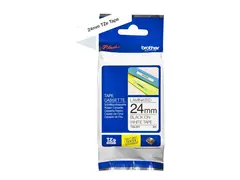 Brother TZe-251 - Standardklebemiddel - svart p&#229; hvitt Rull (2,4 cm x 8 m) 1 kassett(er) laminert teip - for P-Touch PT-2730, 3600, 9700, D600, D800, E500, E550, E800, H500, P700, P750, P900, P950