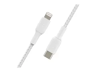 Belkin BOOST CHARGE - Lightning-kabel - 24 pin USB-C hann til Lightning hann 2 m - hvit - USB Power Delivery (18 W)