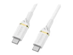 OtterBox Standard - USB-kabel - 24 pin USB-C (hann) til 24 pin USB-C (hann) USB 2.0 - 3 A - 1 m - Power Delivery-støtte - skystøvhvit
