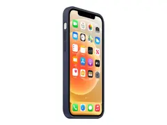 Apple - Baksidedeksel for mobiltelefon - med MagSafe silikon - mørk marineblå - for iPhone 12, 12 Pro