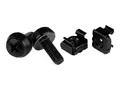 STARTECH.COM M6 x 12mm - Screws and Cage Nuts - 50 Pack Black