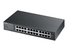 Zyxel GS-1100-24E - Switch - ikke-styrt 24 x 10/100/1000 - rackmonterbar, veggmonterbar
