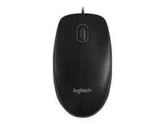 Logitech B100 - Mus - h&#248;yre- og venstreh&#229;ndet optisk - 3 knapper - kablet - USB - svart