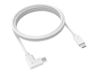 Compulocks 6ft Charge & Data USB-C to USB-C 90-Degree Cable Right Angle USB-kabel - 24 pin USB-C (hann) rett til 24 pin USB-C (hann) høyrevinklet - 1.83 m - hvit - for Compulocks BrandMe, Space Flex, Space Kiosk, Space Rail, Space Reach, Space Rise