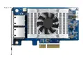 QNAP QXG-10G2T-X710 - Nettverksadapter - PCIe 3.0 x4 lav profil 10Gb Ethernet x 2 - for QNAP QSW-1208-8C, QSW-M2108-2C
