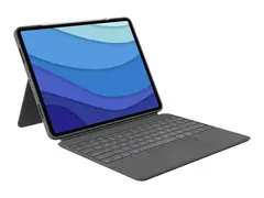 Logitech Combo Touch - Tastatur og folioveske med styrepute - bakgrunnsbelyst - Apple Smart connector - QWERTY - Pan Nordic - Oxford-gr&#229; - for Apple 12.9-inch iPad Pro (5. generasjon)