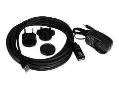 StarTech.com 5m USB 2.0 Active Extension Cable M/F 5 meter USB A Male to USB A Female USB 2.0 Repeater / Extender Cable - Black - 15ft (USB2AAEXT5M) - USB-forlengelseskabel - USB til USB - 5 m