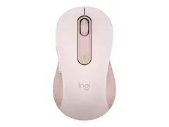 Logitech Signature M650 L - Mus stor størrelse - optisk - 5 knapper - trådløs - Bluetooth, 2.4 GHz - Logitech Logi Bolt USB-mottaker - rosa