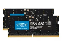 Crucial - DDR5 - sett - 32 GB: 2 x 16 GB SO DIMM 262-pin - 4800 MHz / PC5-38400 - CL40 - 1.1 V - ikke-bufret - ikke-ECC