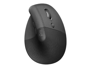 Logitech Lift for Business - Vertikal mus ergonomisk - 6 knapper - trådløs - Bluetooth, 2.4 GHz - Logitech Logi Bolt USB-mottaker - grafitt