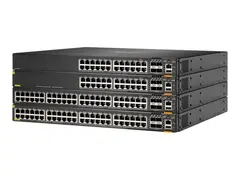 HPE Aruba 6300F - Switch - L3 - Styrt - 48 x 10/100/1000 (PoE+) + 4 x 50 Gigabit Ethernet SFP56 front til bakside-luftflyt - rackmonterbar - PoE+ - TAA-samsvar