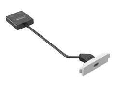 VISION TechConnect 3 - Modulmulighetsplatesett med fjærklemmer og kabler USB-type C - hvit