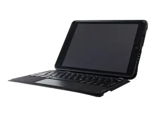 OtterBox Unlimited Series - Tastatur og folioveske med styrepute - Bluetooth - Nordisk - svart krystall tastatur, svart krystall boks - for Apple 10.2-inch iPad (7. generasjon, 8. generasjon, 9. generasjon)