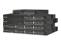 HPE Aruba 6000 48G Class4 PoE 4SFP 370W Switch Switch - Styrt - 48 x 10/100/1000 (PoE+) + 4 x Gigabit SFP - side til side-luftflyt - rackmonterbar - PoE (370 W)