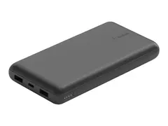 Belkin BoostCharge - Strømbank - 20000 mAh 15 watt - 3 utgangskontakter (2 x USB, 24 pin USB-C) - på kabel: USB, USB-C - svart