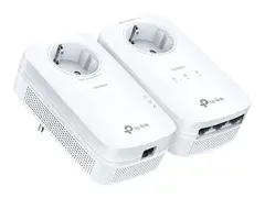 TP-Link TL-PA8033P KIT V4 - Starter Kit - str&#248;mlinjeadaptersett 3-portssvitsj 1GbE, HomePlug AV (HPAV), HomePlug AV (HPAV) 2.0, IEEE 1901 - veggpluggbar - med TP-Link TL-PA8010P