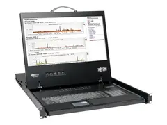 Eaton Tripp Lite series 16-Port Rack Console VGA KVM Switch w/ 19&quot; LCD 1U TAA KVM-svitsj - 16 x KVM port(s) - 1 lokalbruker - rackmonterbar