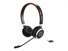 Jabra Evolve 65 SE UC Stereo - Hodesett on-ear - Bluetooth - tr&#229;dl&#248;s - USB - Optimert for UC - for Jabra Evolve; LINK 380a MS