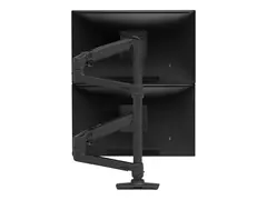 Ergotron LX - Monteringssett (dobbel stablearm, h&#248;y stang) for 2 LCD-skjermer - matt svart - skjermst&#248;rrelse: opptil 40&quot; - skrivebordsmonterbar