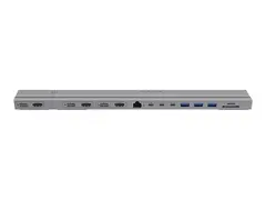 HyperDrive - dokkingstasjon - USB-C x 2 3 x HDMI, 3 x DP - 1GbE