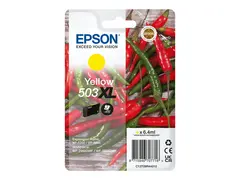 Epson 503XL Singlepack - 6.4 ml XL - gul - original - bl&#230;re med RF/lyd-alarm - blekkpatron - for Expression Home XP-5200, XP-5205; WorkForce WF-2960DWF, WF-2965DWF