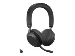 Jabra Evolve2 75 - Hodesett - on-ear Bluetooth - trådløs - aktiv støydemping - USB-C - lydisolerende - svart - Optimert for UC